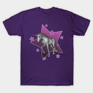 Purple Unicorn Stars T-Shirt